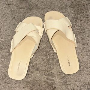 Vince Women's Off-White Slide Sandals